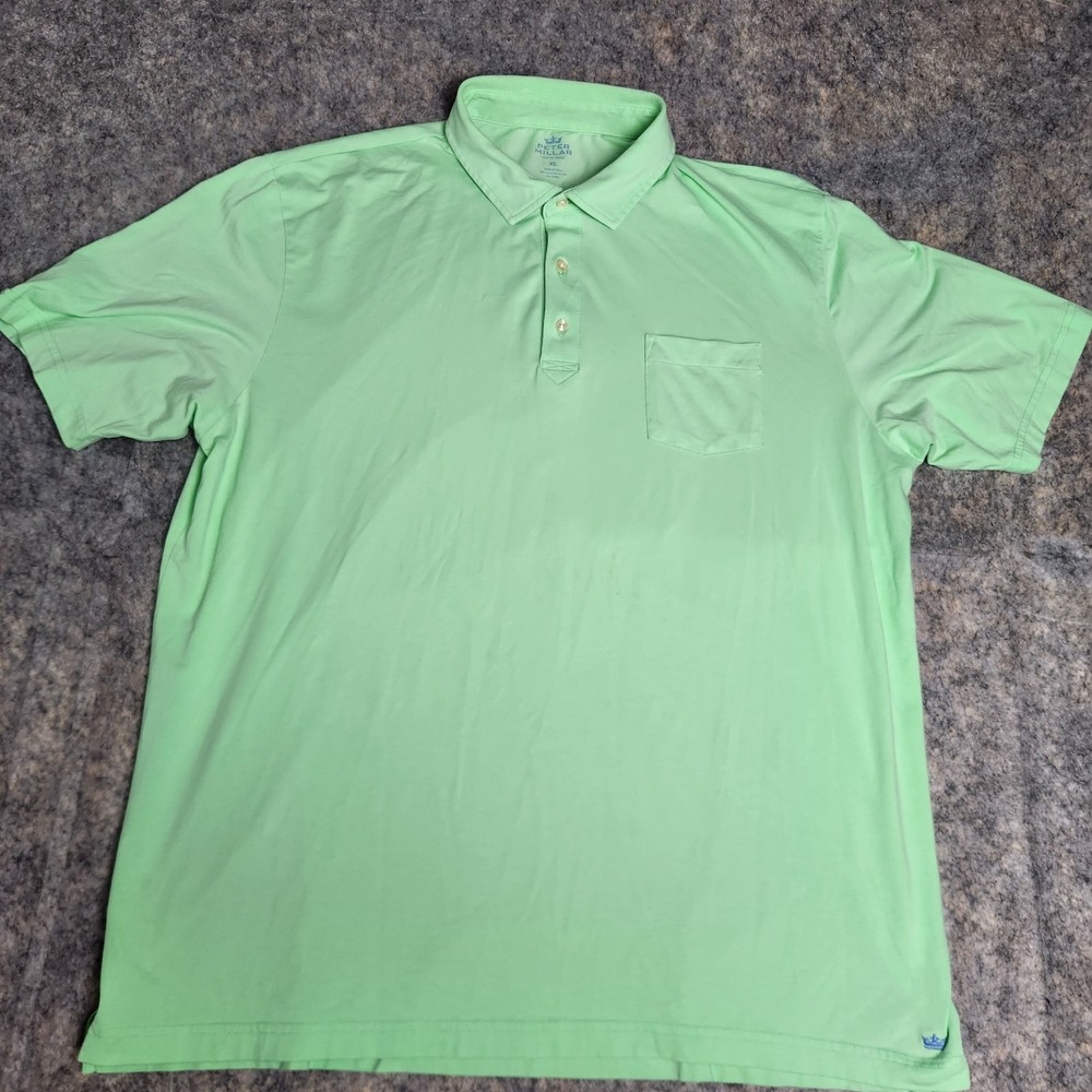 Peter Millar Seaside Wash Polo Shirt Men XL Green Performance Stretch Golf